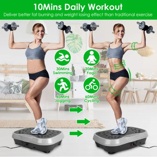 PeakRitual Vibration Plate — Whole Body Vibration Machine with Resistance Bands & Remote
