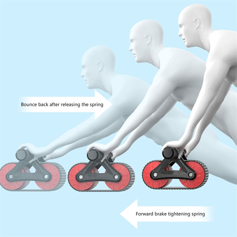 PeakRitual Double Wheel Ab Roller — Auto-Rebound Core Trainer