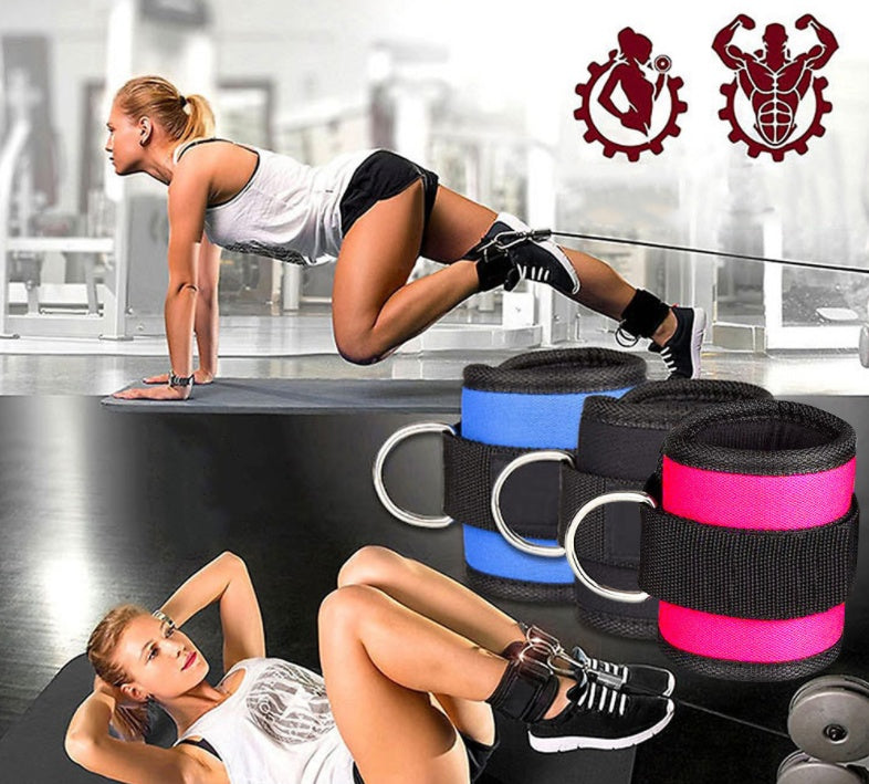 PeakRitual D-Ring Ankle Straps — Cable Machine Leg & Glute Training Cuffs