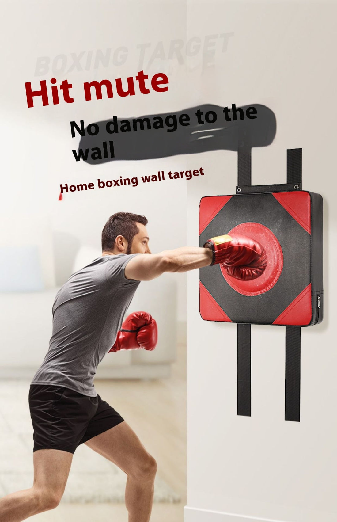 PeakRitual Boxing Wall Target — Home Hanging Punching Pad with Gloves