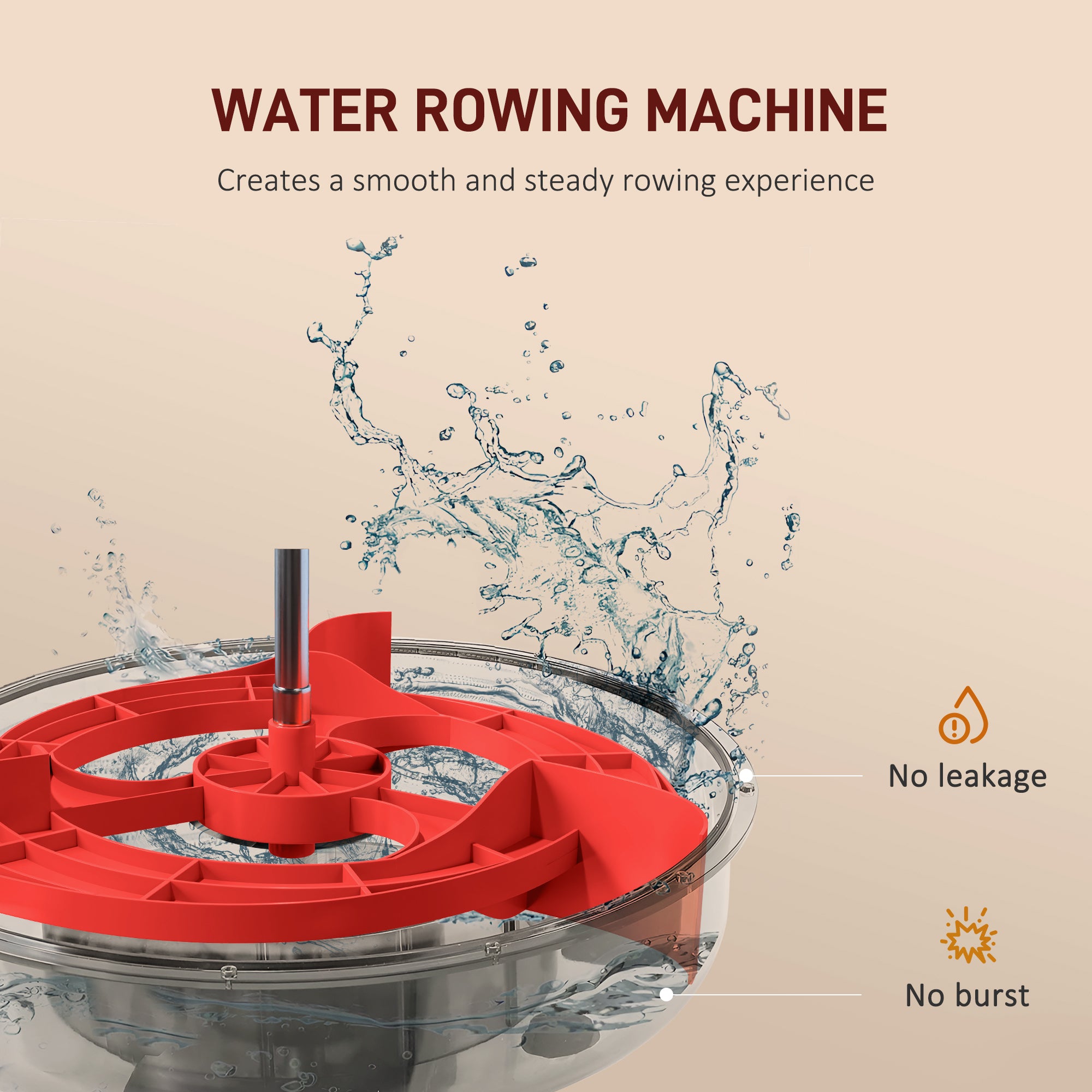 PeakRitual Water Rowing Machine — Foldable Rower with LCD Monitor
