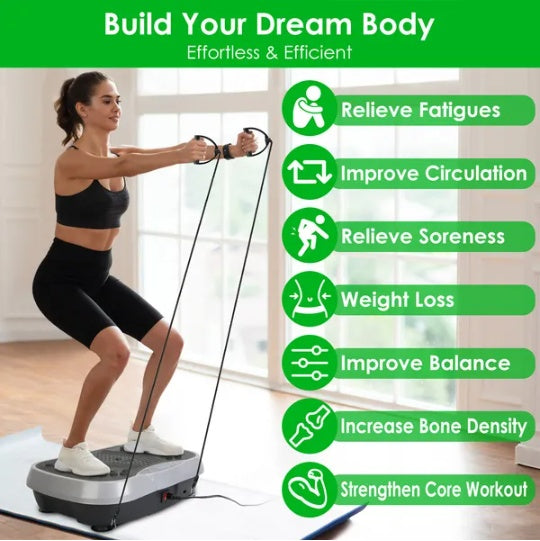 PeakRitual Vibration Plate — Whole Body Vibration Machine with Resistance Bands & Remote