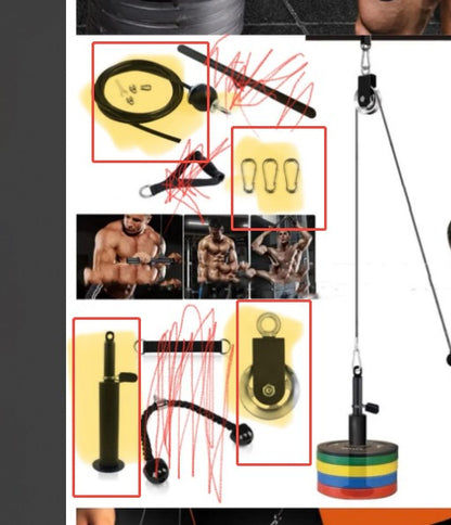PeakRitual Home Fitness Pulley Cable Kit — Tricep &amp; Cable Training System
