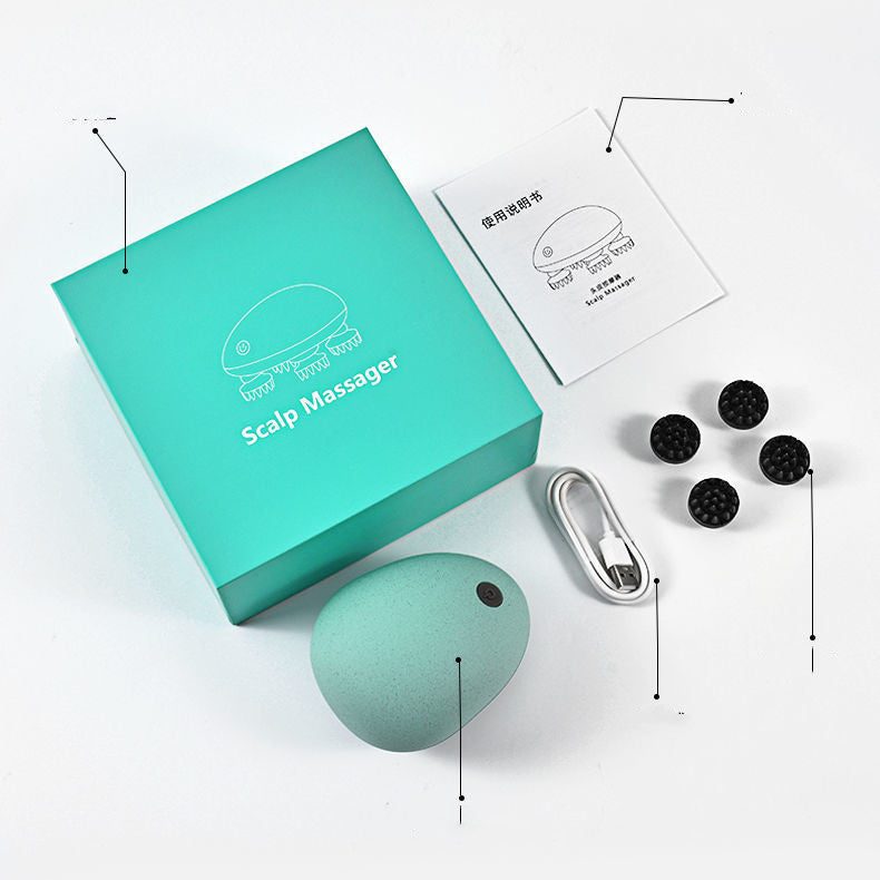 PeakRitual Automatic Scalp Massager — 4-Head Air Pressure Stress Relief Tool