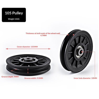 PeakRitual Nylon Silent Gym Pulleys — Cable Machine Frame Accessories