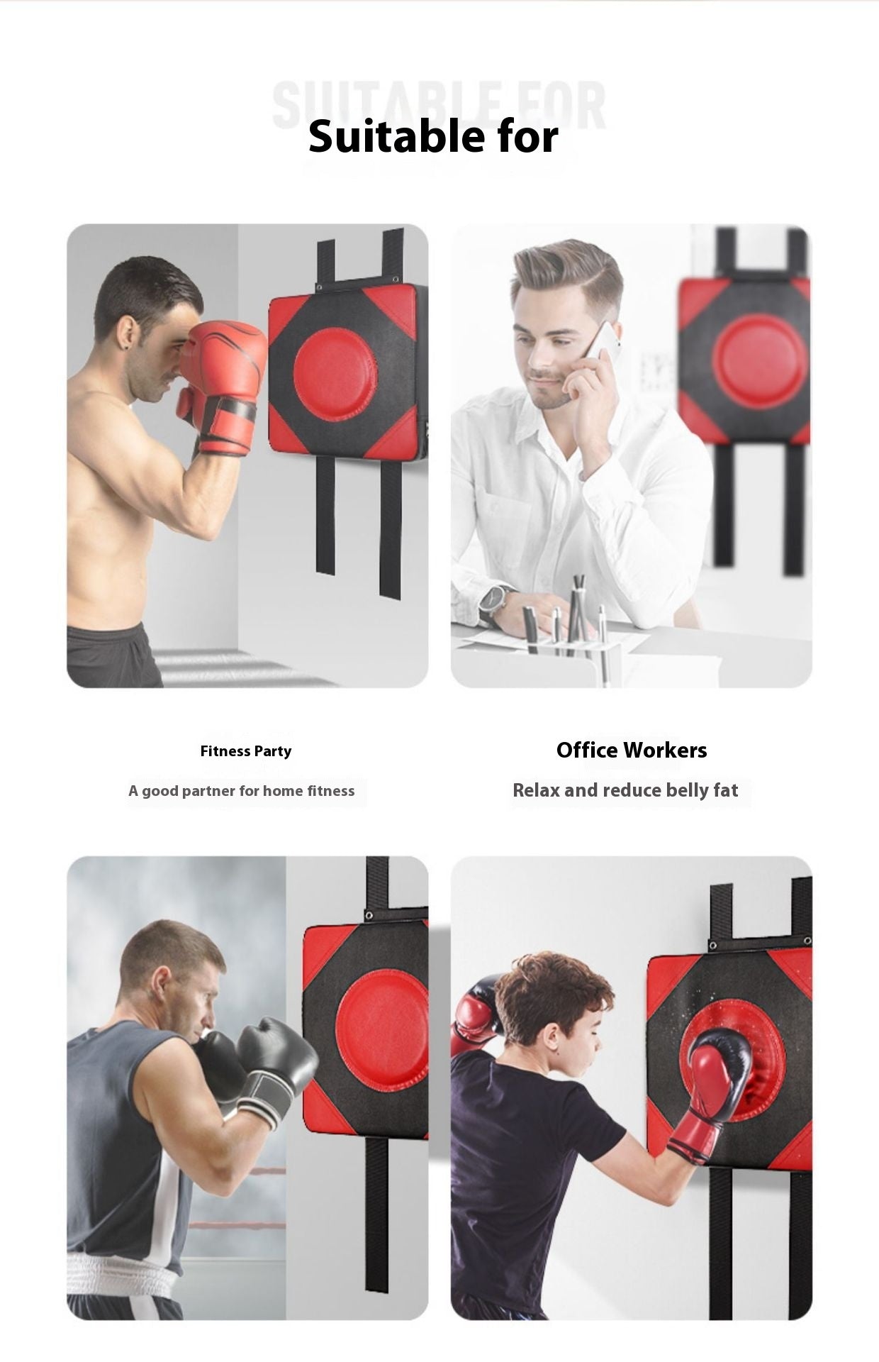 PeakRitual Boxing Wall Target — Home Hanging Punching Pad with Gloves