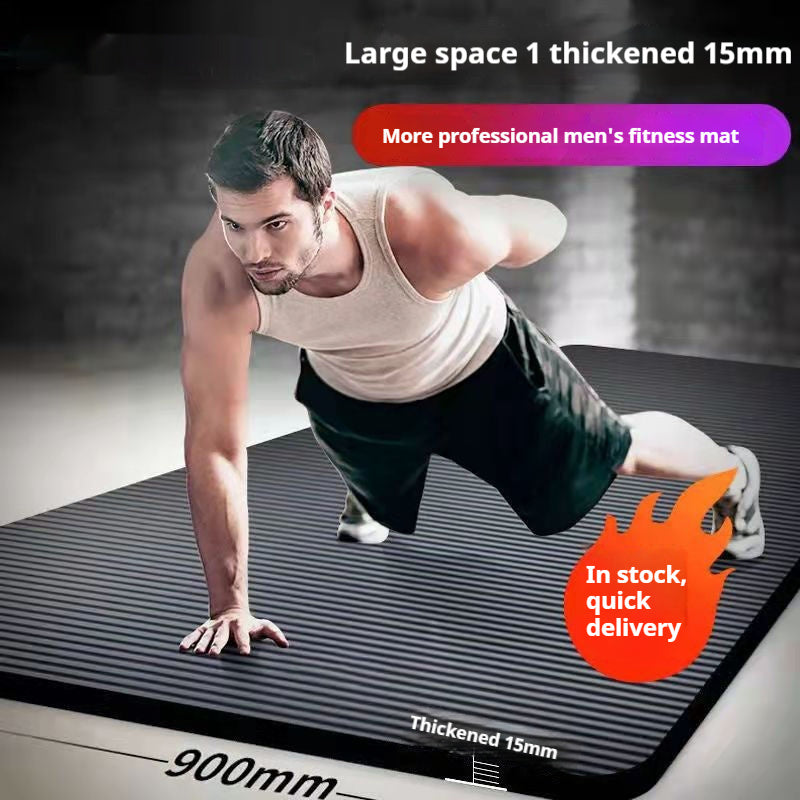PeakRitual NBR Yoga &amp; Fitness Mat — 10mm Thick Non-Slip Exercise Mat