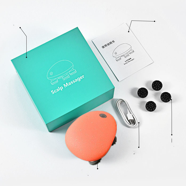PeakRitual Automatic Scalp Massager — 4-Head Air Pressure Stress Relief Tool