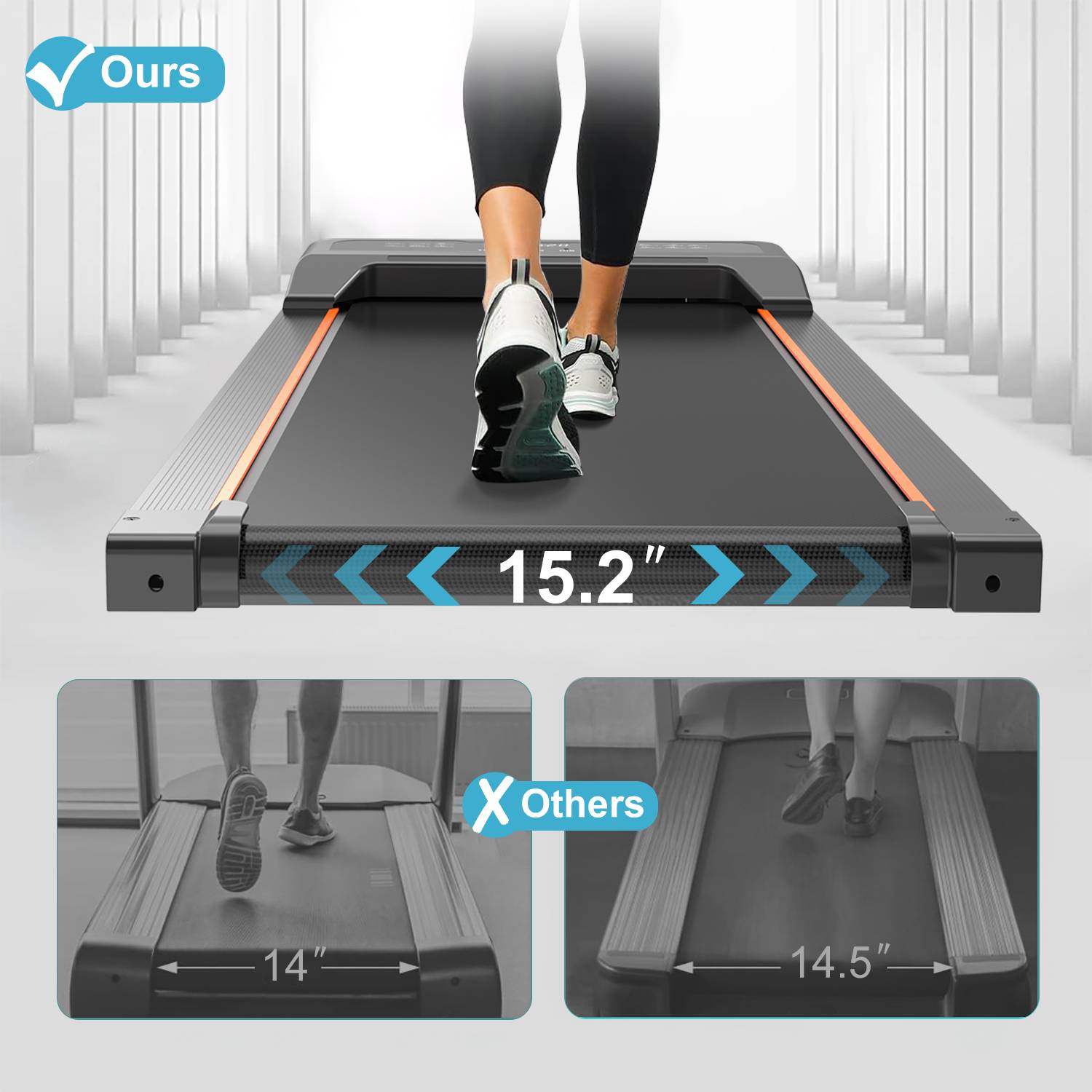 PeakRitual Walking Pad — Under Desk Treadmill with LED Display &amp; Remote