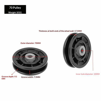 PeakRitual Nylon Silent Gym Pulleys — Cable Machine Frame Accessories
