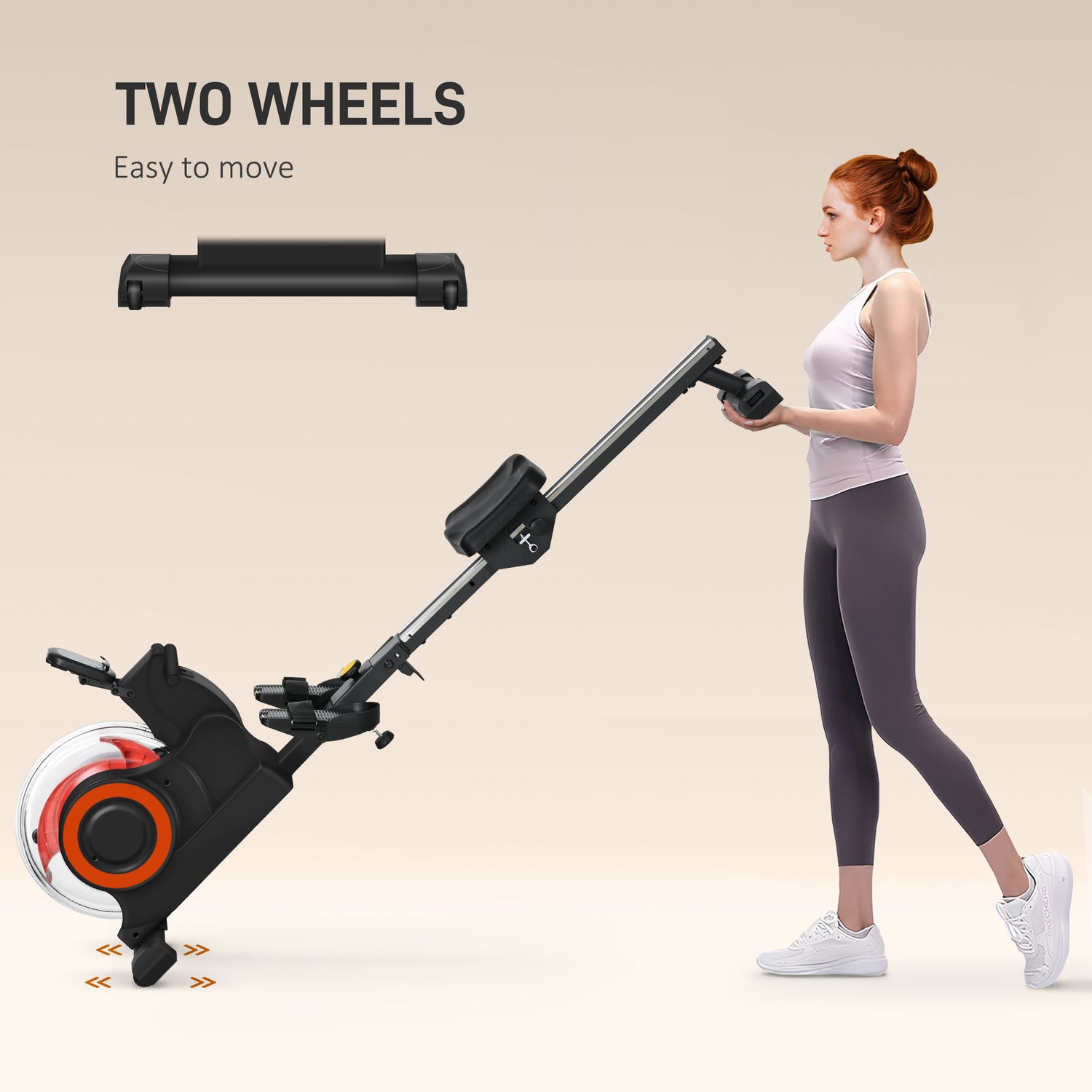 PeakRitual Water Rowing Machine — Foldable Rower with LCD Monitor