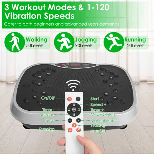 PeakRitual Vibration Plate — Whole Body Vibration Machine with Resistance Bands &amp; Remote