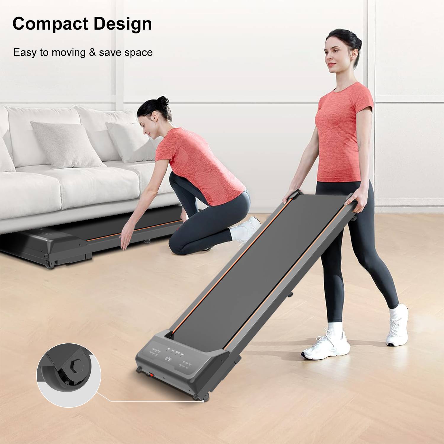 PeakRitual Walking Pad — Under Desk Treadmill with LED Display &amp; Remote